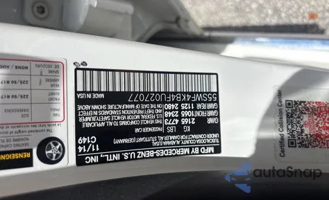 2015 Mercedes-Benz C 300 4Matic from USA, damaged, VIN 55SWF4KB4FU027077